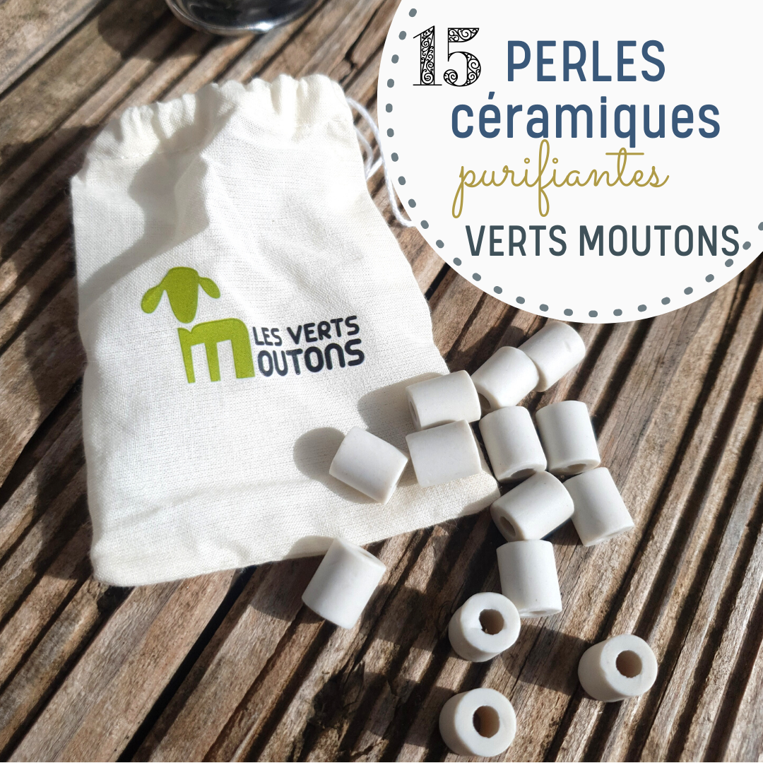 perles céramiques verts moutons