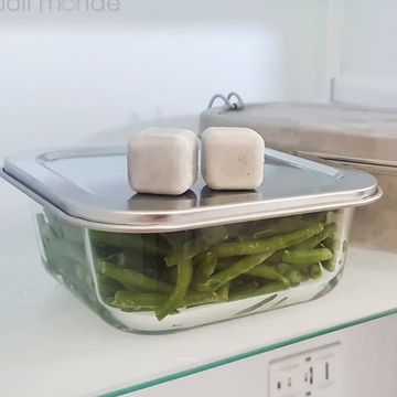 Boîte à lunch en verre micro-ondable avec couvercle et sac