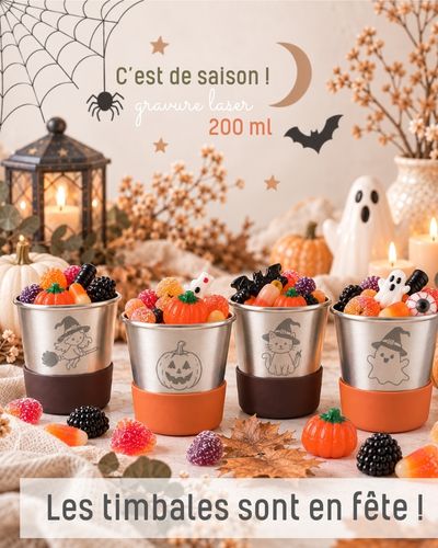 Timbale inox pour enfant halloween
